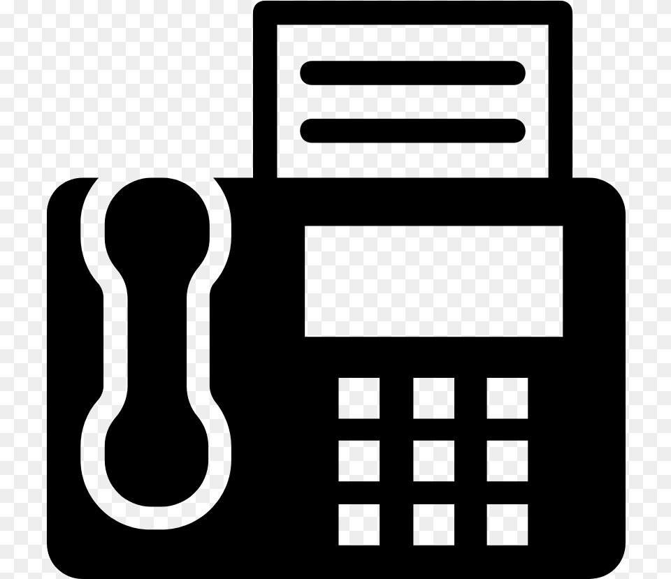 Fax Icon Telephone, Gray Free Transparent Png