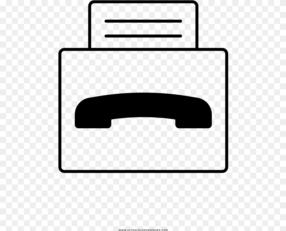Fax Machine Coloring, Gray Png