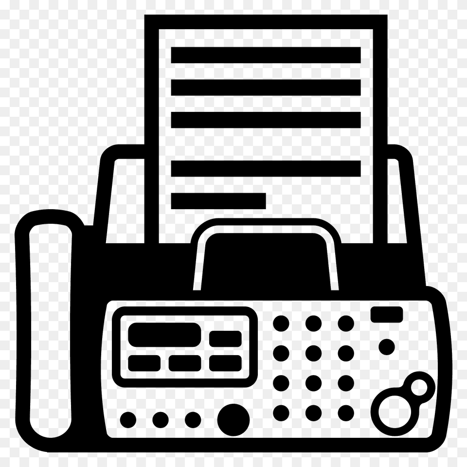 Fax Machine Emoji Clipart, Electronics, Computer Hardware, Hardware Free Png