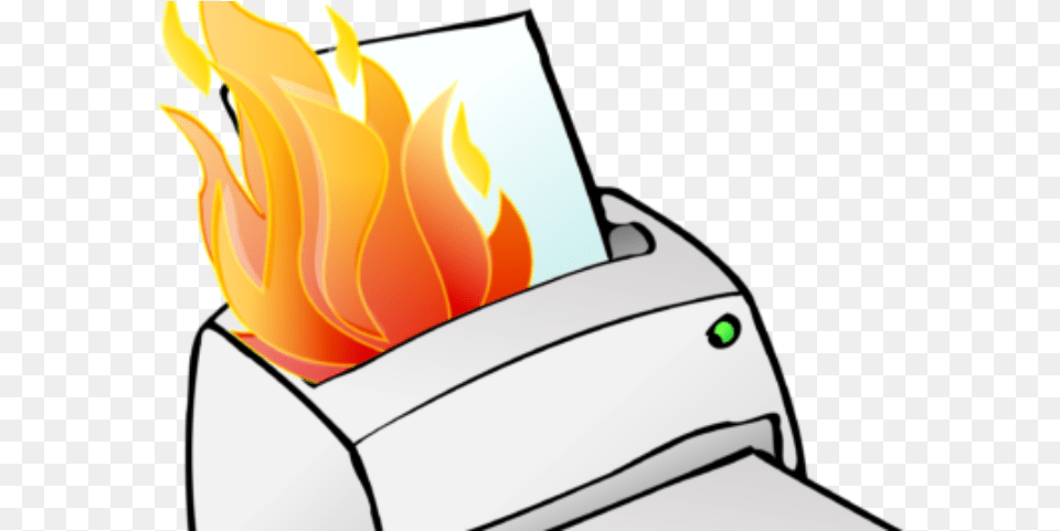 Fax Machine On Fire Clip Art Printer, Computer Hardware, Electronics, Hardware Free Png