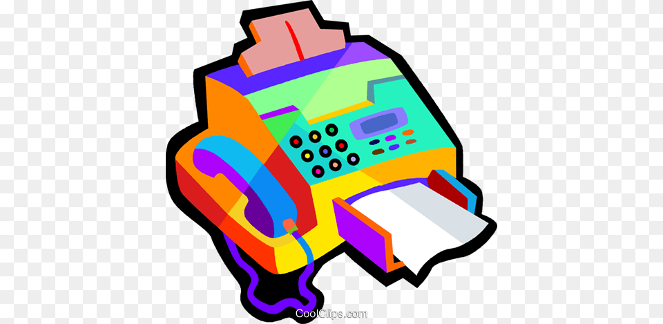 Fax Machine Royalty Vector Clip Art Illustration, Computer Hardware, Electronics, Hardware, Dynamite Free Png