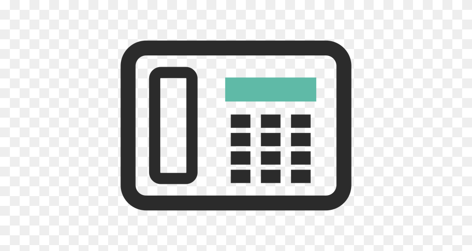 Fax Telephone Colored Stroke Icon, Electronics, Mobile Phone, Phone, Calculator Png