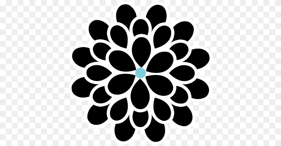 Fayette Shs Black Stencildesen, Dahlia, Flower, Plant, Stencil Free Transparent Png