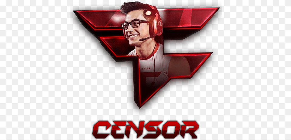 Faze Censor Logo Faze Censor Logo Background, Adult, Male, Man, Person Free Png Download