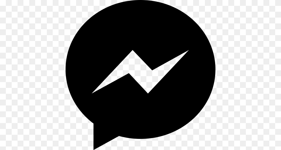 Fb Messenger Icon Image, Gray Free Transparent Png