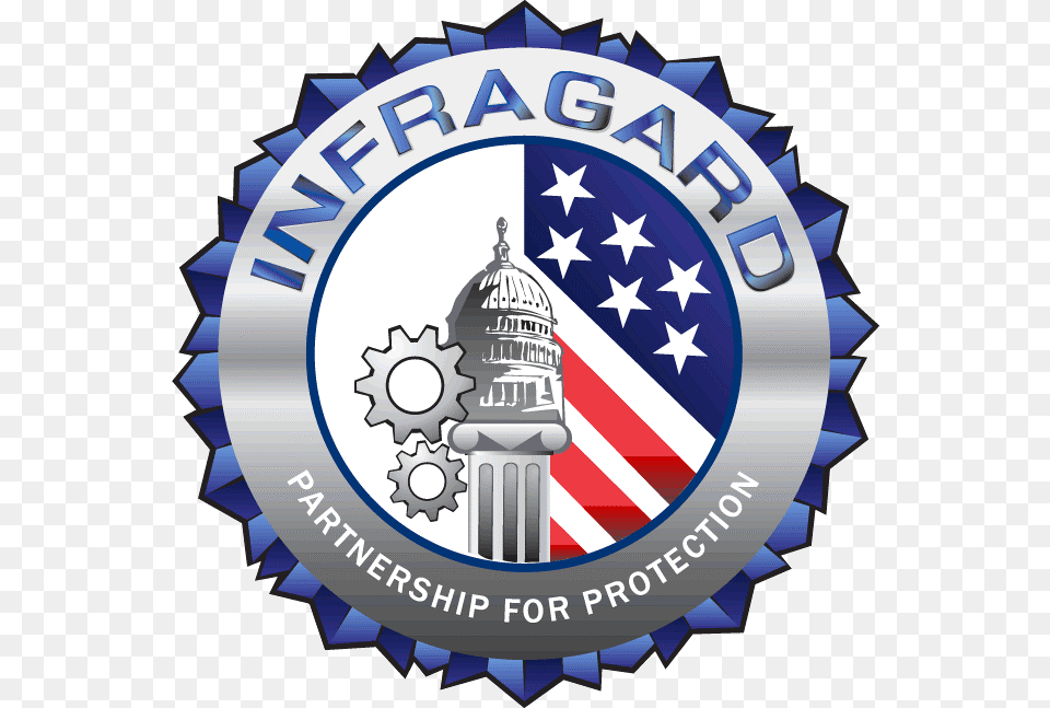 Fbi Logo Infragard Logo From Flyer Fbi Infragard, Badge, Symbol, Emblem, Dynamite Png