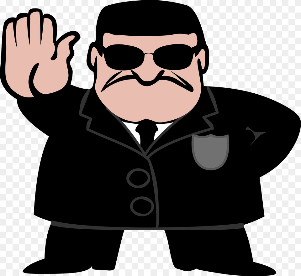 Fbi Police Man Stop Clipart Clipart And Vector Fbi Clipart, Accessories, Sunglasses, Person, Adult Png Image
