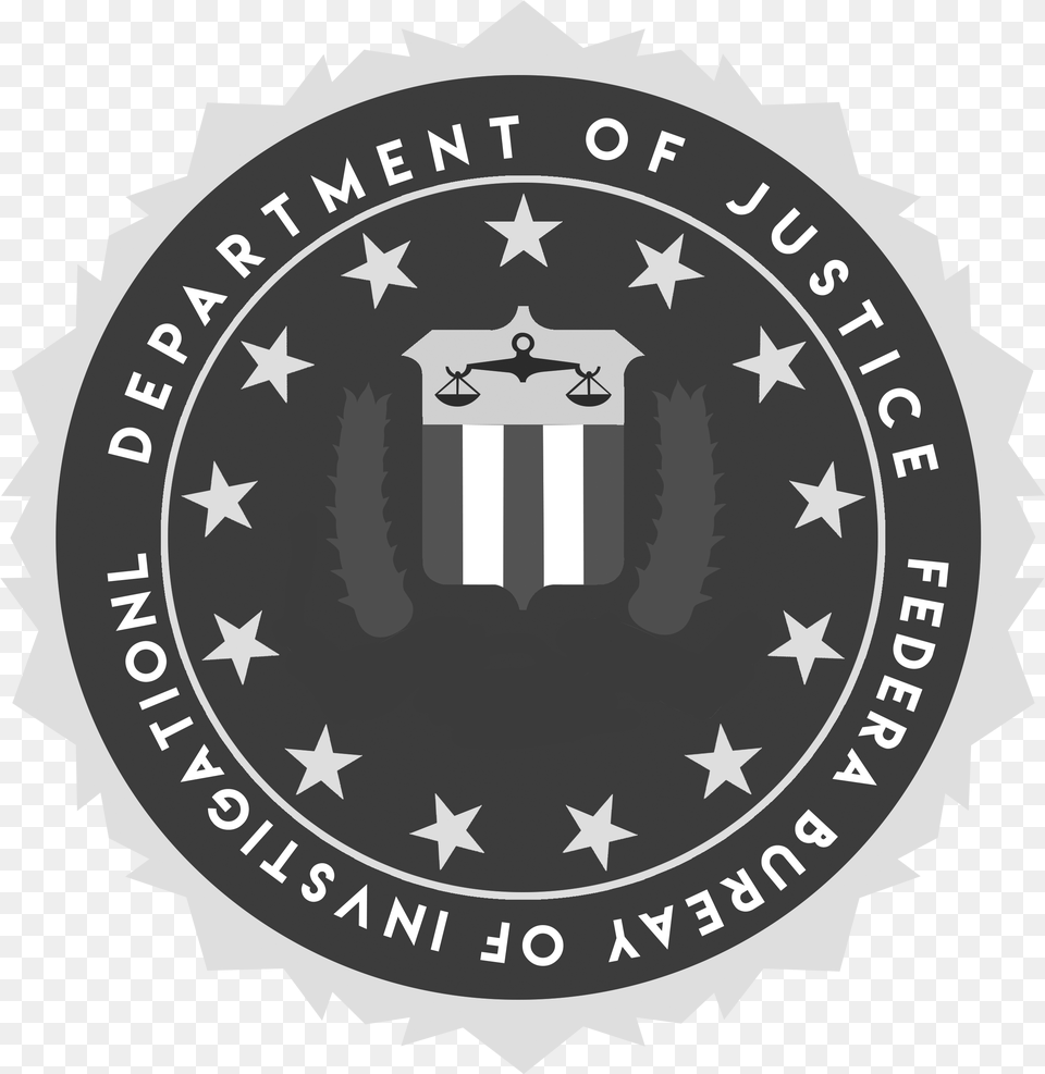 Fbi Seal Black And White, Logo, Emblem, Symbol Png Image