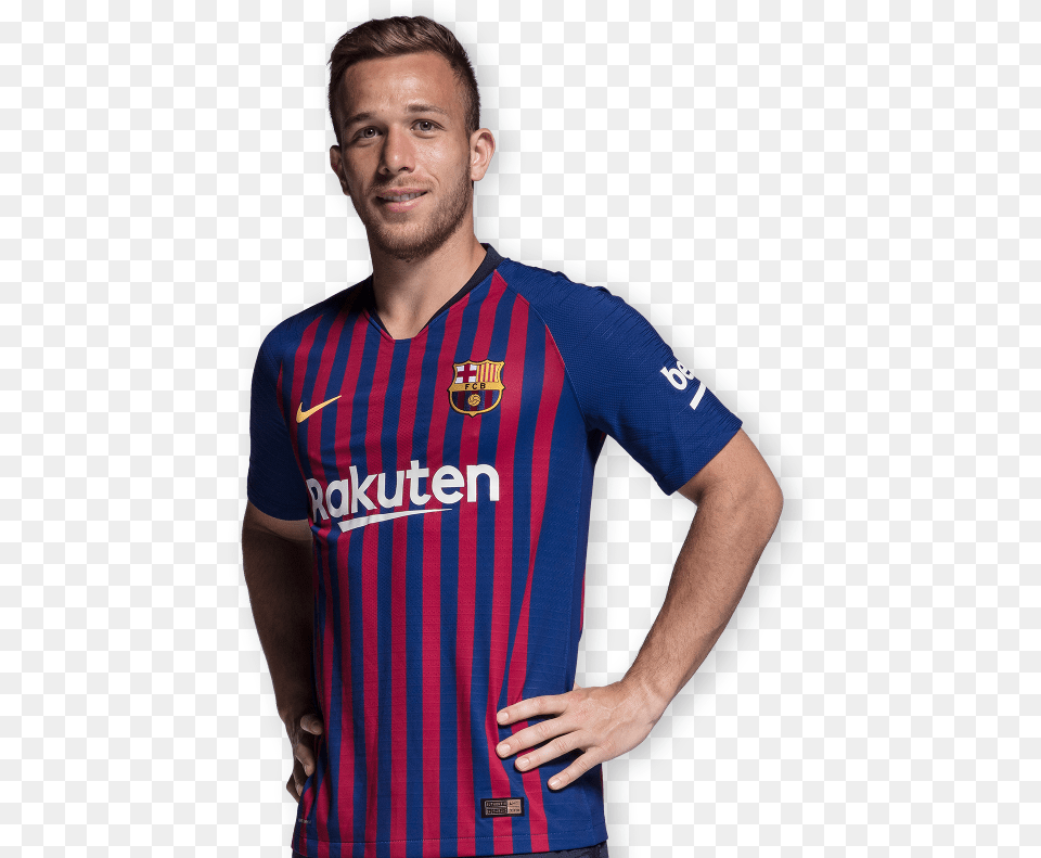 Fc Barcelona Fc Barcelona Players 2019, Shirt, Clothing, Adult, Person Free Transparent Png