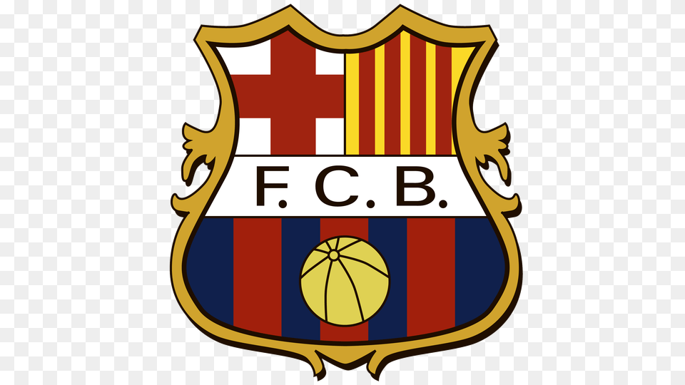 Fc Barcelona Fc Barcelona Retro Logo, Armor, Shield, Badge, Symbol Png Image
