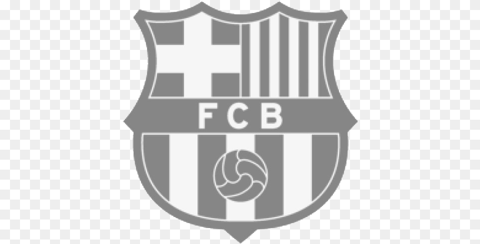 Fc Barcelona Logo Barcelona Logo Black And White, Armor, Shield, Crib, Furniture Free Png Download