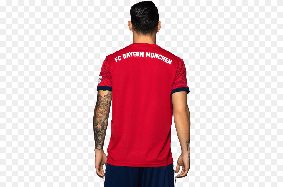 Fc Bayern Shirt Home 1819 Fc Bayern Munich, Clothing, T-shirt, Person, Skin Free Png
