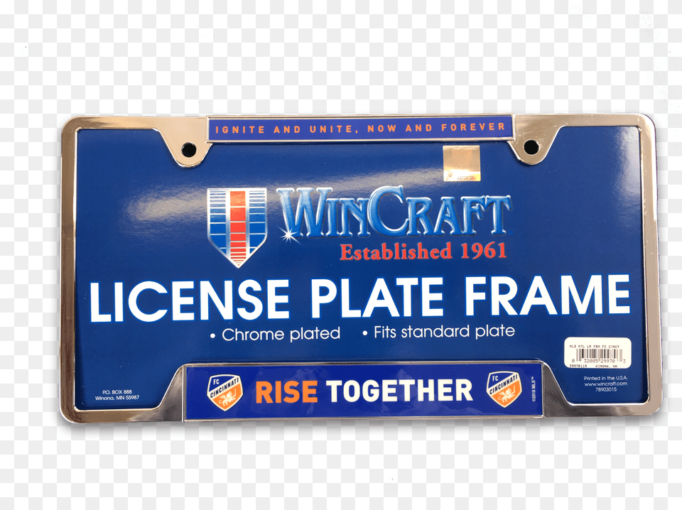 Fc Cincinnati License Plate Frame Electric Blue, License Plate, Transportation, Vehicle Free Png Download