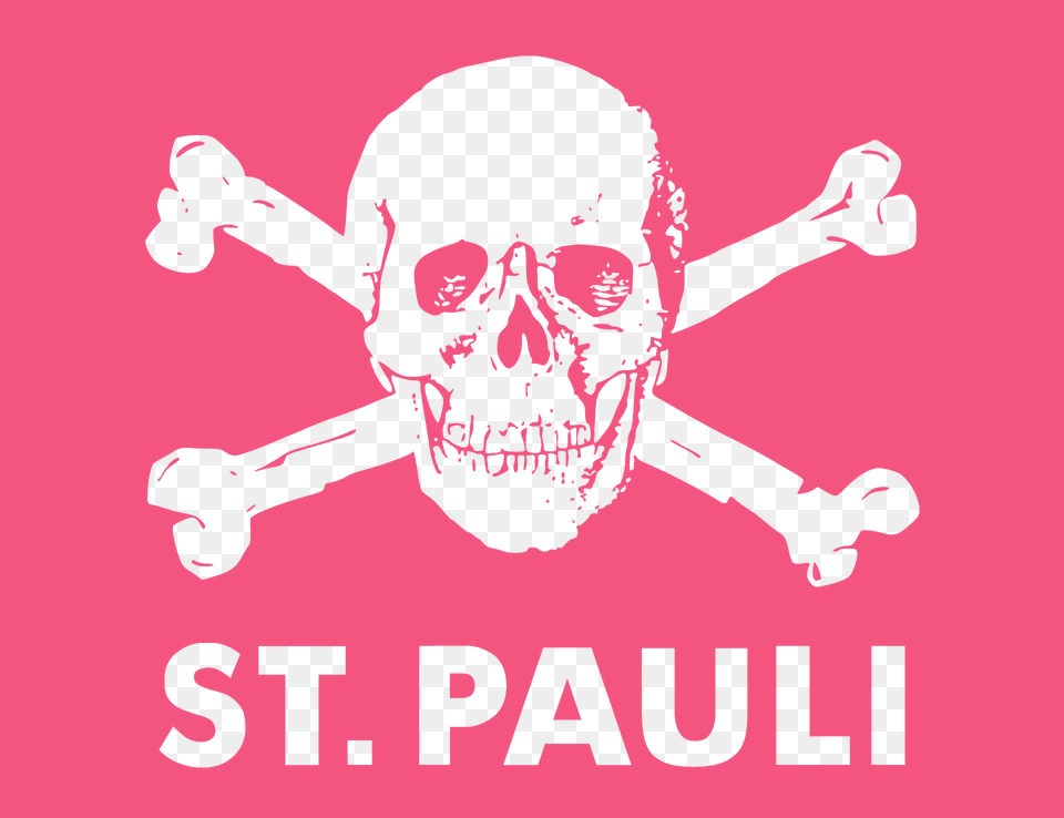 Fc St Pauli Skull And Crossbones Silhouette, Person, Advertisement, Poster, Pirate Free Png