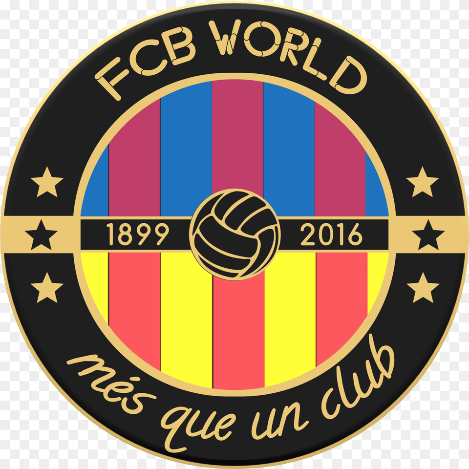 Fcb World Logo Circle, Badge, Symbol, Emblem, Disk Free Png