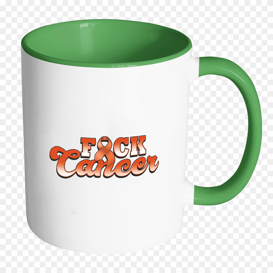 Fck Cancer Orange Ribbon Kidney Cancer Awareness Accent, Cup, Beverage, Coffee, Coffee Cup Free Png