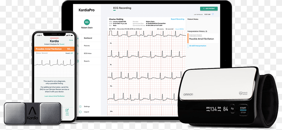 Fda Clears Kardiomobile A Personal Ecg Device To Detect, Electronics, Mobile Phone, Phone Png Image