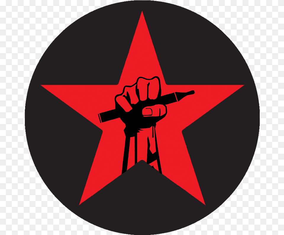 Fda Red Star Vapor Red Star Vapor Logo, Symbol, Star Symbol, Body Part, Hand Png