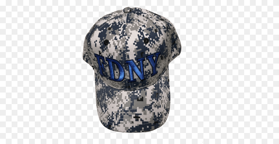 Fdny Camo Hat Blue Baseball Cap, Baseball Cap, Clothing, Military, Military Uniform Free Png