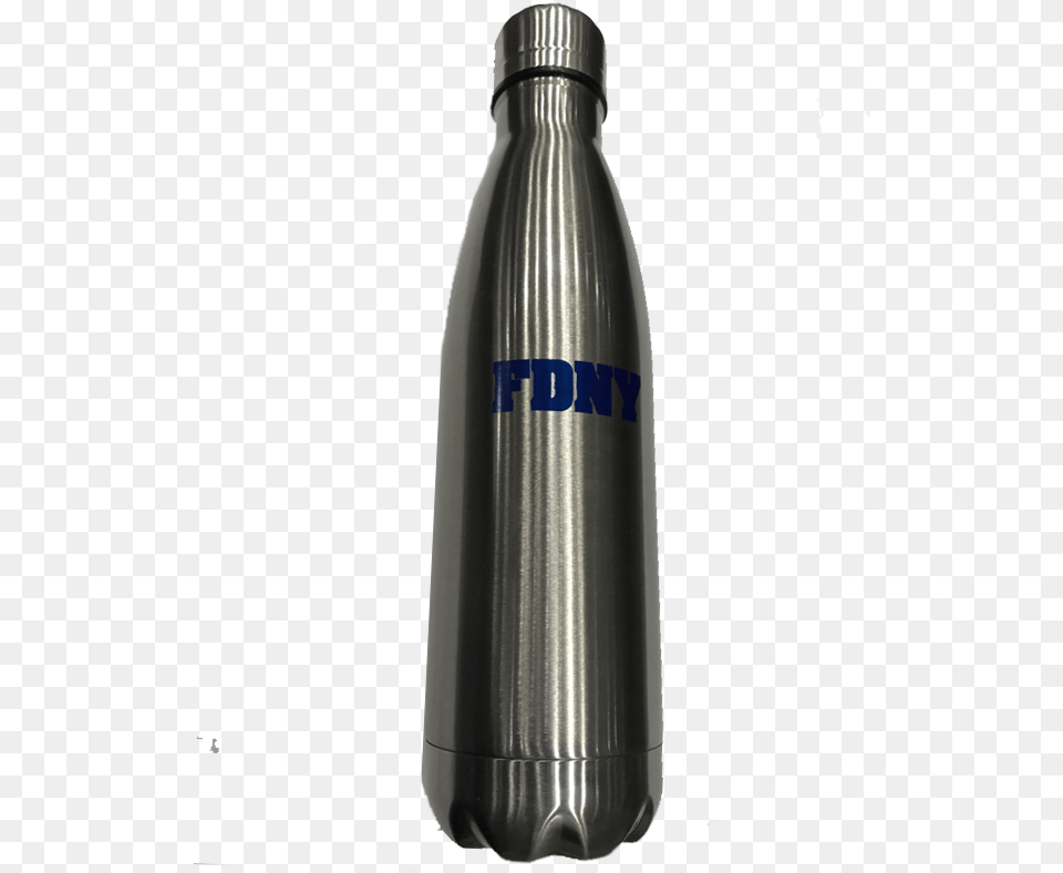 Fdny Metal Water Bottle Water Bottle, Water Bottle, Mortar Shell, Weapon Free Png