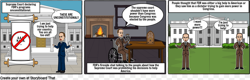 Fdr And Supreme Court Packing Fdr Court Packing Storyboard, Book, Comics, Publication, Person Png Image