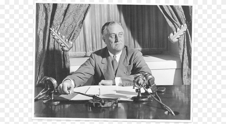 Fdr Thin Border Roosevelt Great Depression, Adult, Crowd, Press Conference, Electrical Device Free Png
