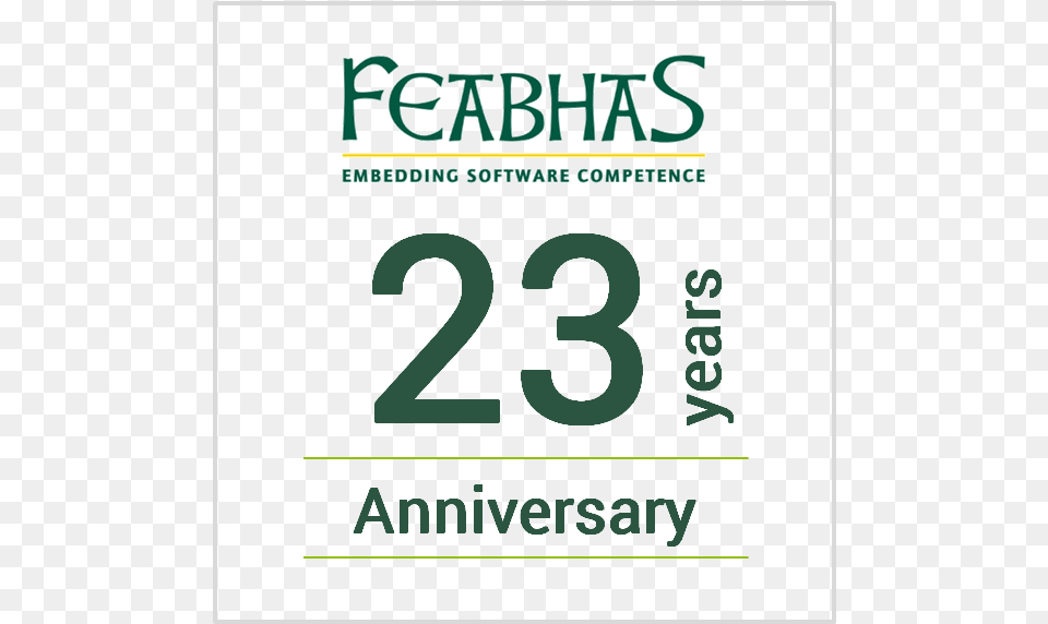 Feabhas 23 Anniversary Logo For Website Parallel, Number, Symbol, Text, Book Png Image