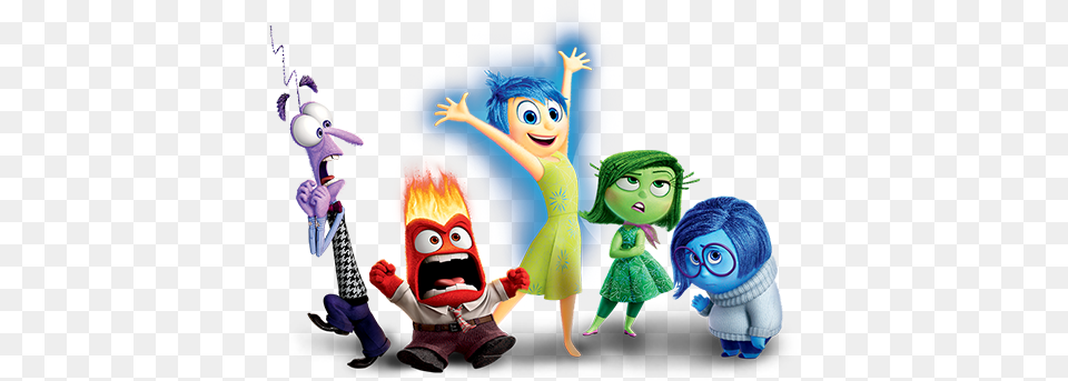 Fear Anger Joy Disgust Amp Sadness Inside Out Character Lineup, Publication, Book, Comics, Person Free Png Download