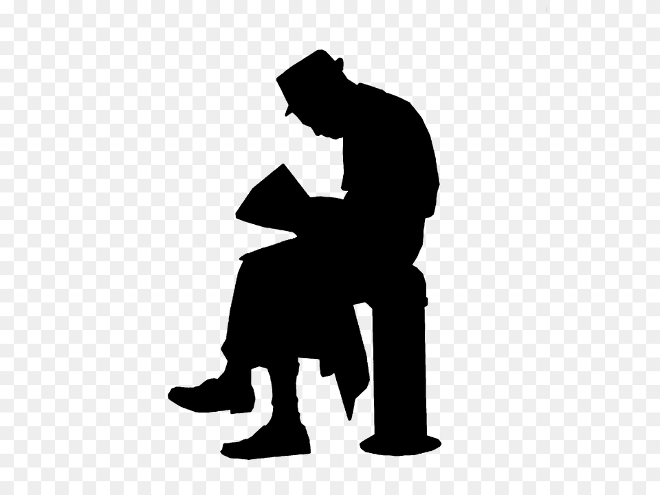 Fear Clipart Lonely Person, Gray Png