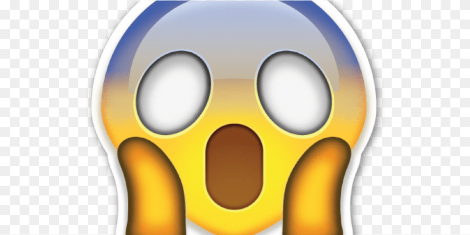 Fear Clipart Shocked Face Emoticon Asustado, Disk, Light Free Transparent Png