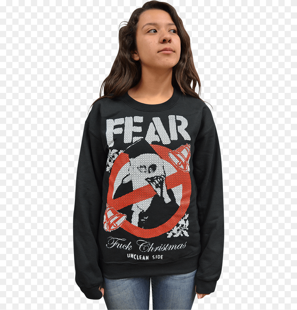 Fear Unclean Fear Christmas Sweater, Long Sleeve, Clothing, T-shirt, Sweatshirt Png Image