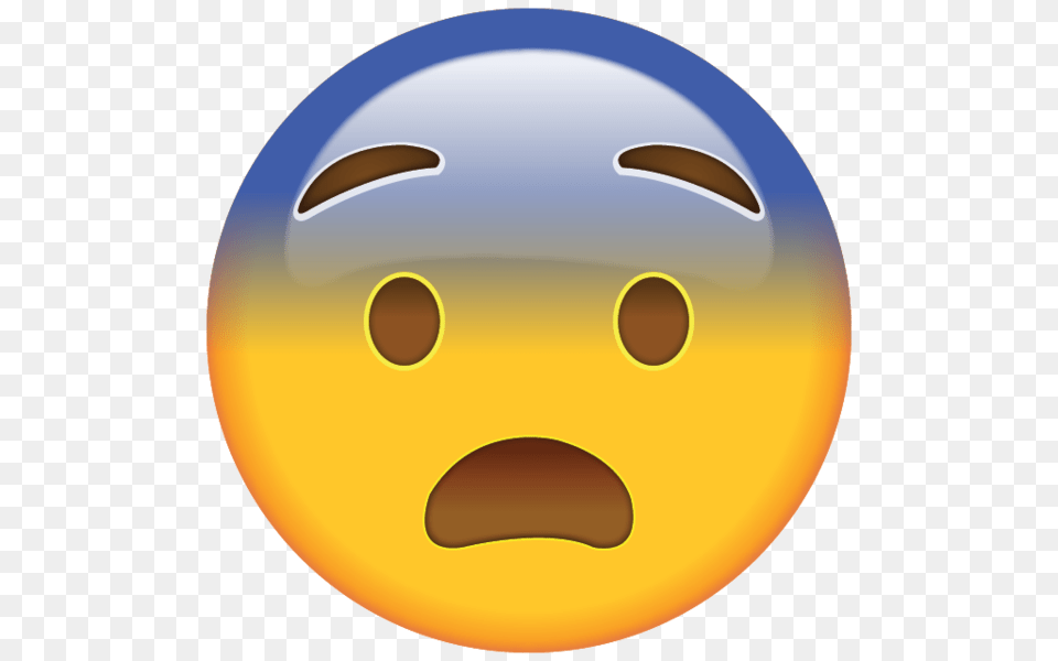 Fearful Face Emoji, Disk, Sphere, Ball, Bowling Free Png