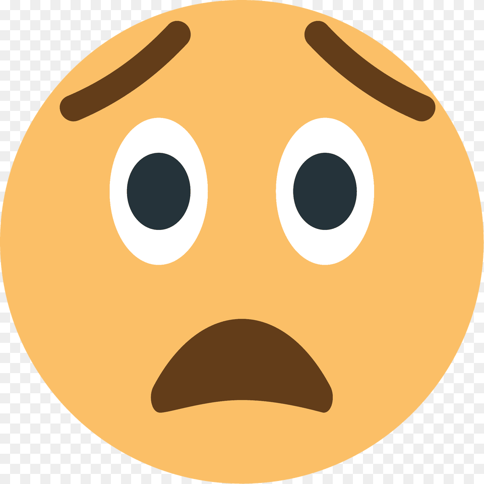 Fearful Face Emoji Clipart, Astronomy, Moon, Nature, Night Png Image