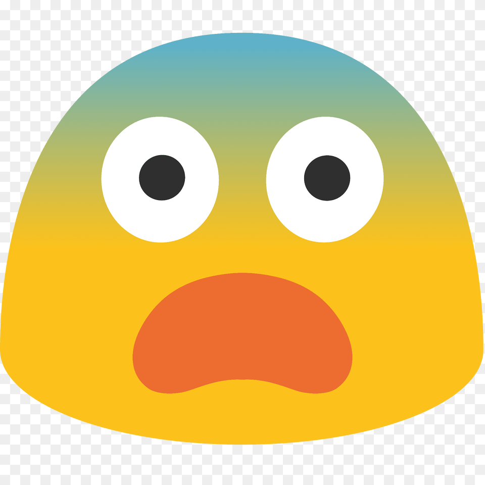 Fearful Face Emoji Clipart, Disk, Egg, Food Free Png
