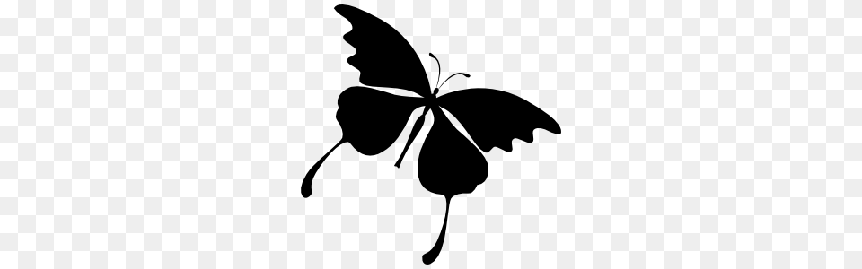 Fearless Butterfly Sticker, Leaf, Plant, Silhouette, Stencil Png