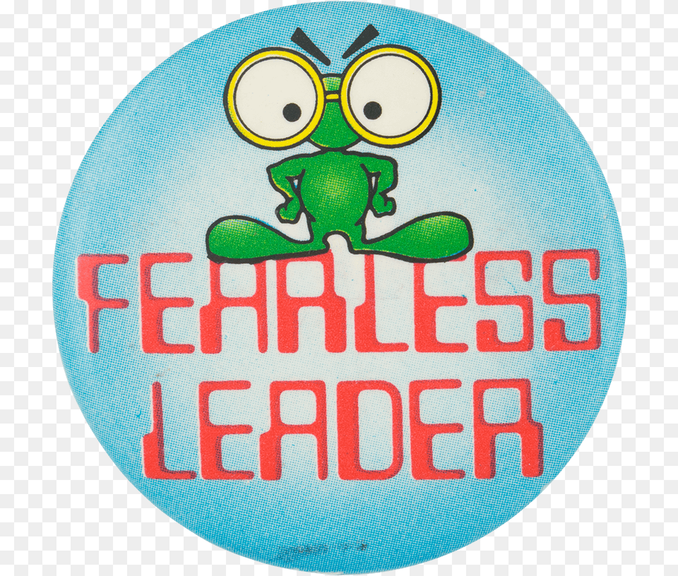 Fearless Leader Humorous Button Museum Fearless Leader, Sticker, Logo, Symbol, Amphibian Free Png