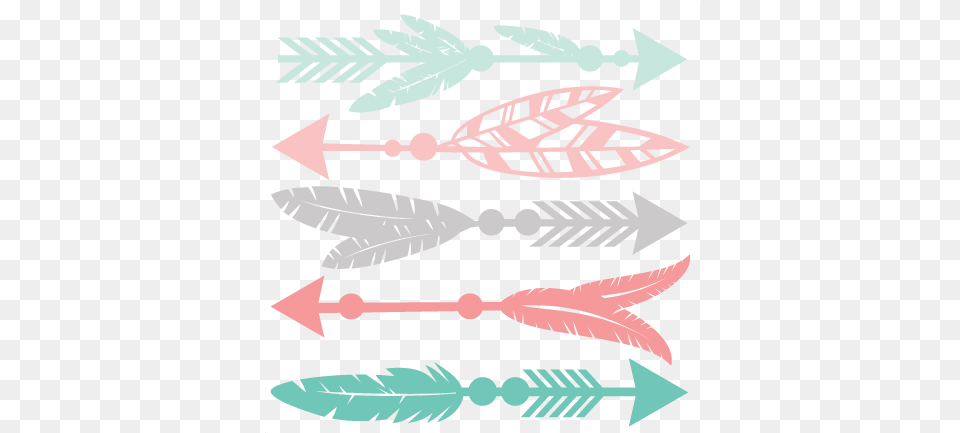 Feather Arrow Set Svg Scrapbook Cut File Cute Clipart Files Feathers And Arrow Clip Art, Stencil, Weapon, Animal, Fish Png