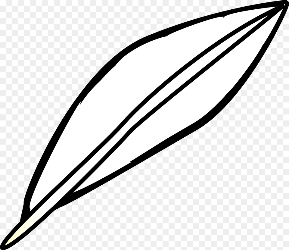 Feather Bird Lightweight Simple Animal Wing Outline Of A Feather, Blade, Dagger, Knife, Weapon Free Png Download