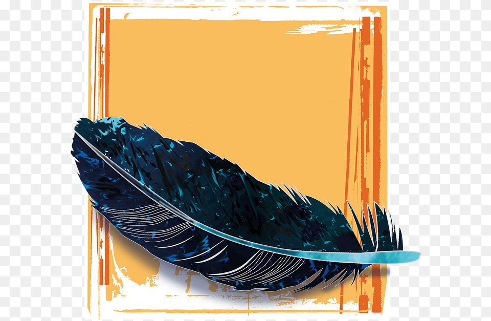 Feather Blue Black Marbled Fund Orange If You Want To Feel Rich Just Count The Things You, Bottle, Art, Ink Bottle Free Transparent Png