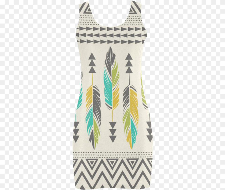 Feather Boho Medea Vest Dress East Urban Home 39painted Feathers39 By Amanda Lane Graphic, Home Decor, Clothing, Tank Top, Cricket Free Png