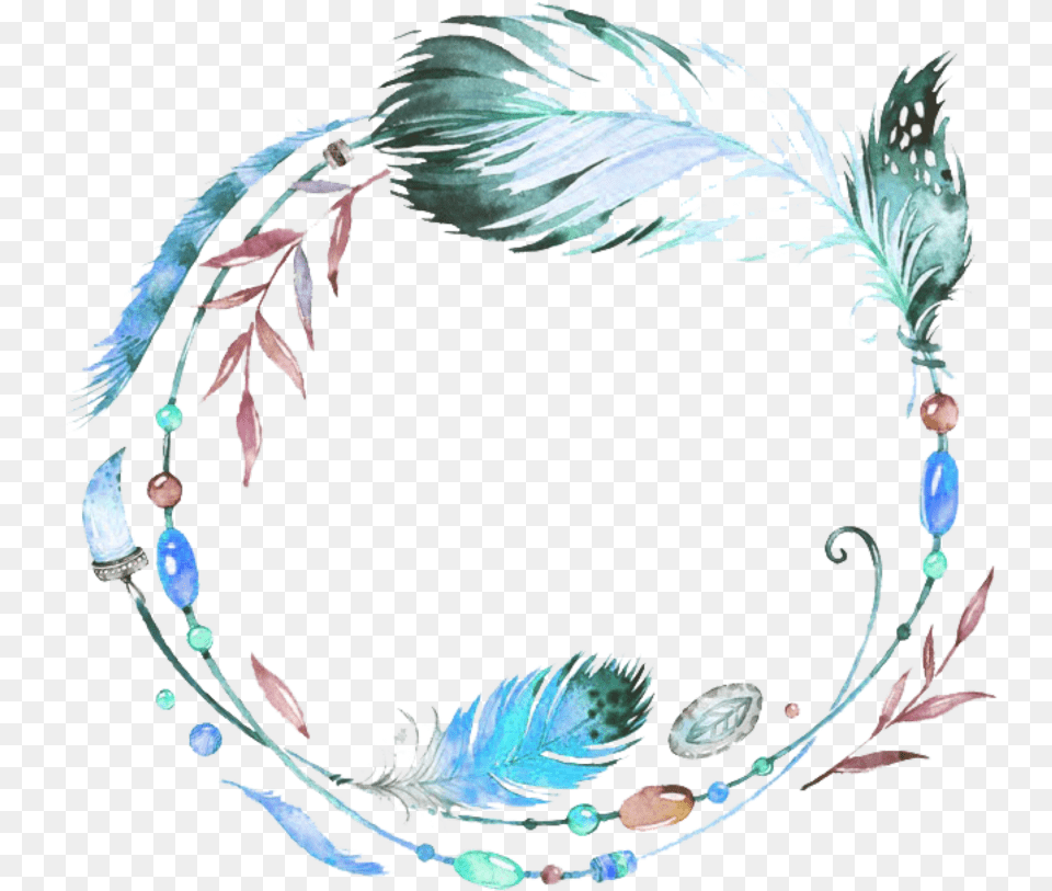 Feather Circle, Accessories, Jewelry, Necklace, Plant Free Transparent Png