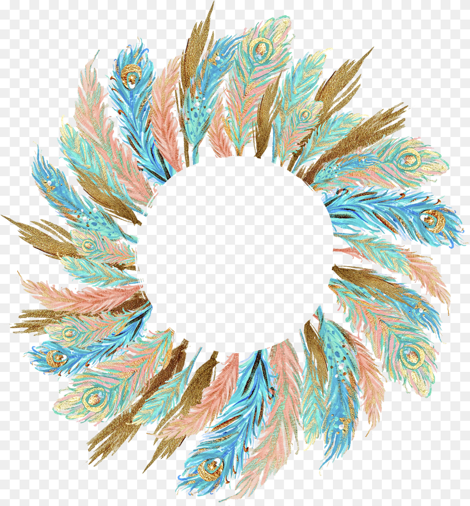Feather Featherwreath Bohemian Boho Colourful Bohemian Background Feathers, Accessories, Pattern, Jewelry, Wreath Png