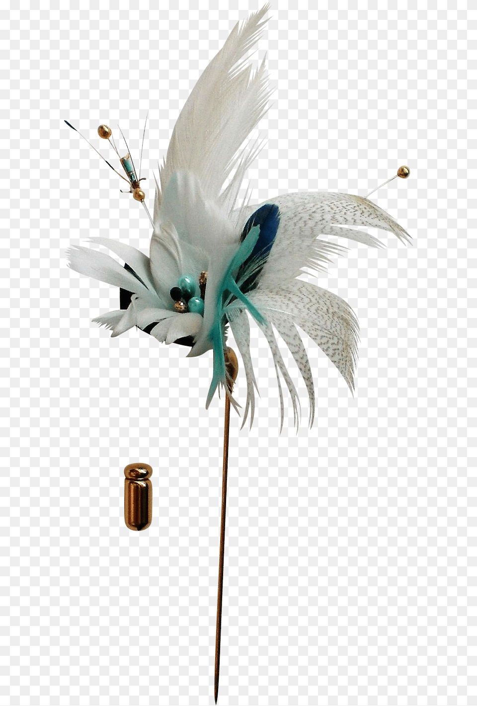 Feather Flower Stick Lapel Pin Found At Costume Hat, Accessories, Jewelry, Plant Png