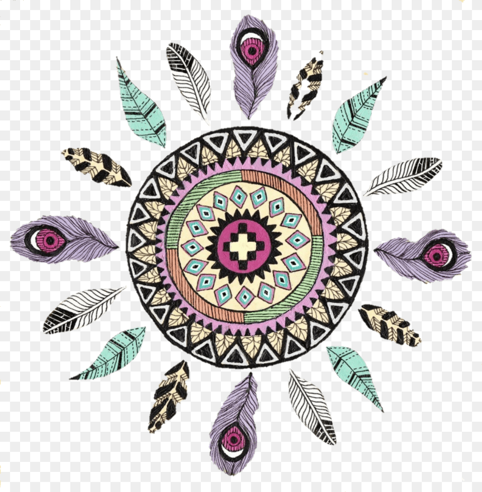 Feather Mandala Royalty Library Hair Rings 15 Pc Set Boho Jewelry Hair Jewelry, Art, Pattern, Embroidery, Floral Design Free Transparent Png