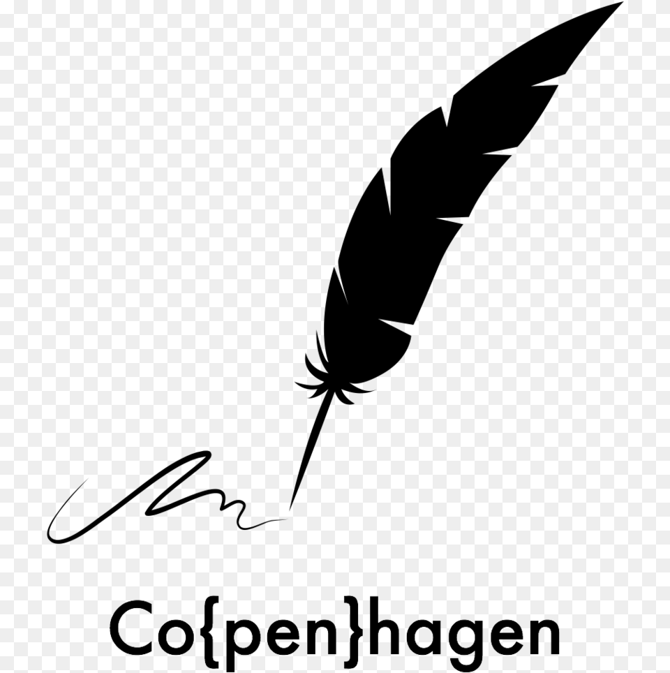 Feather Pen, Gray Free Transparent Png