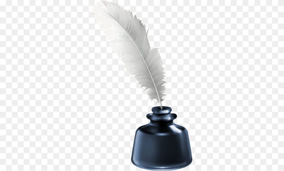 Feather Pen And Ink Download Ink Feathers No Background, Bottle, Ink Bottle, Smoke Pipe Png