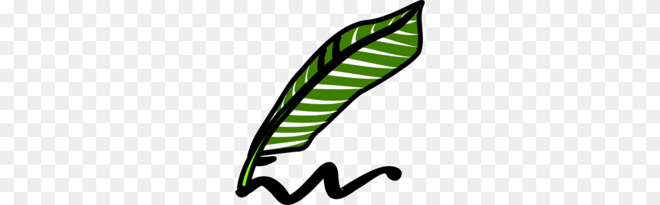Feather Pen Cliparts, Green, Leaf, Plant, Bow Free Png Download