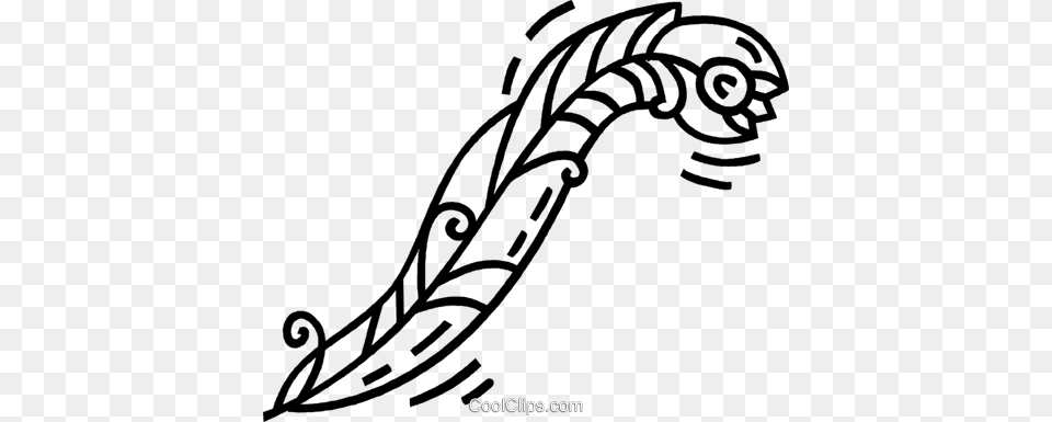 Feather Pen Royalty Vector Clip Art Illustration, Sword, Weapon, Smoke Pipe Png Image