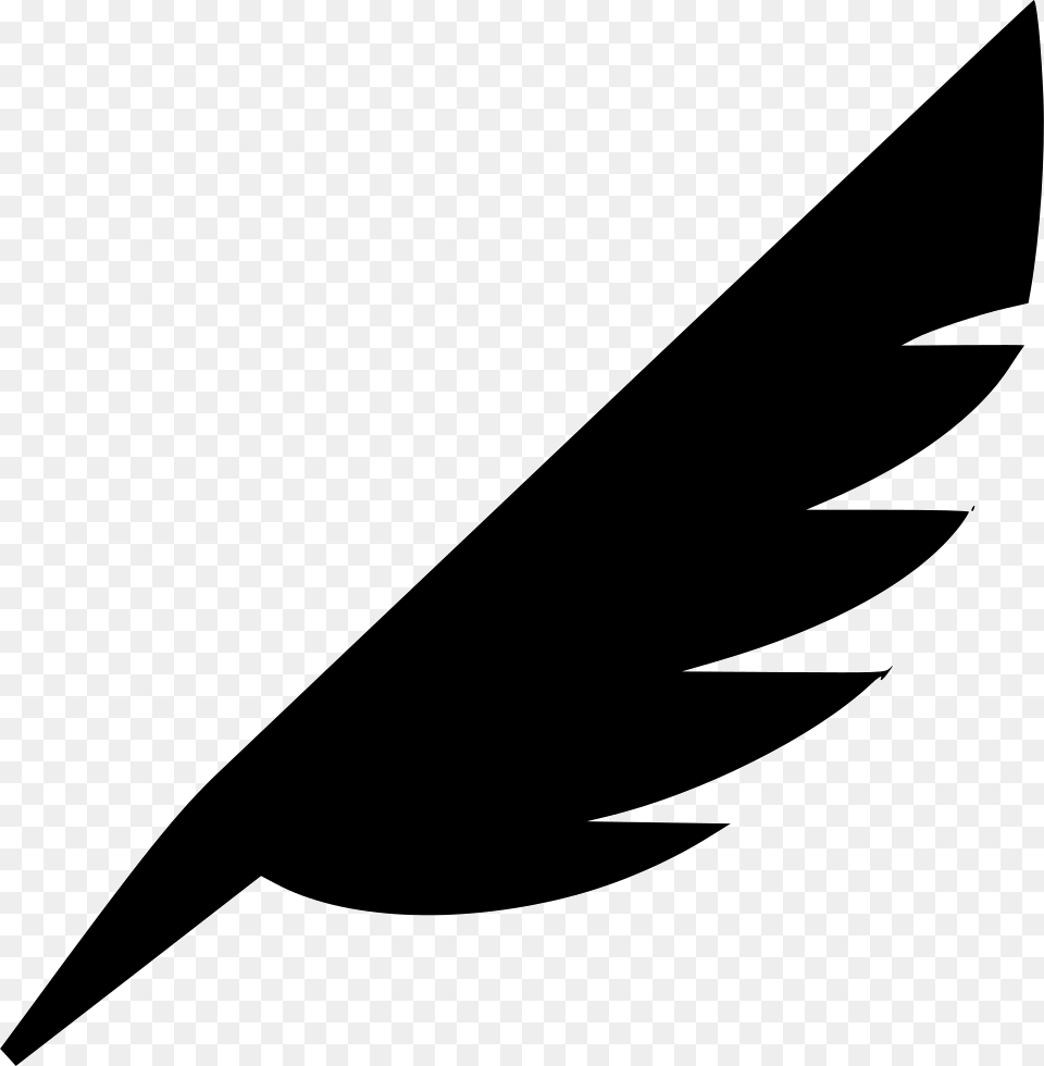 Feather Pen Write Literature Comments Feather Write Icon, Silhouette, Blade, Dagger, Knife Png