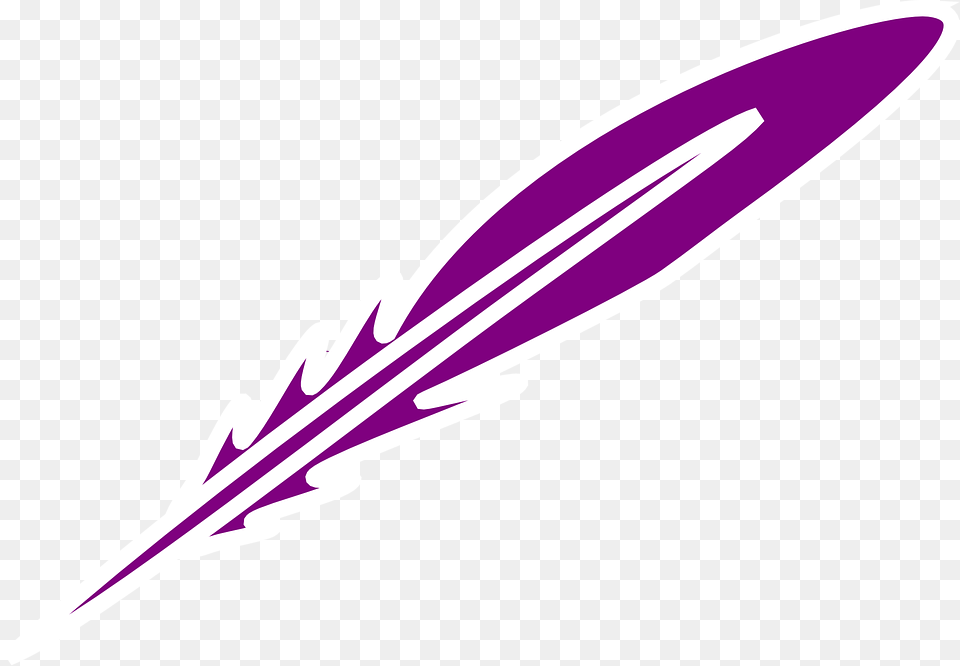 Feather Purple Writing Graphic Artsy Raven Writing Purple, Blade, Dagger, Knife, Weapon Free Png Download